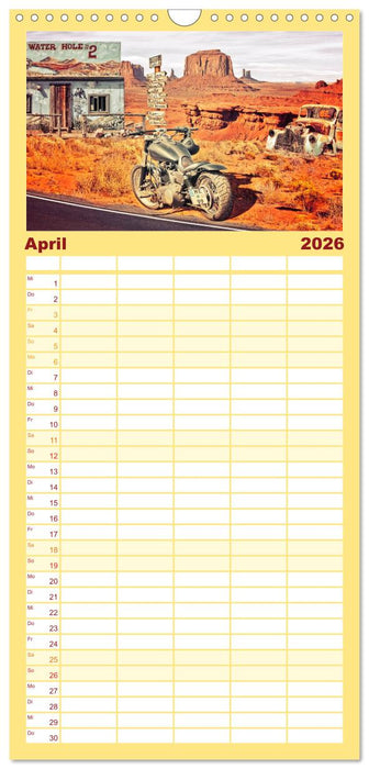 Nostalgie auf 2451 Meilen - Route 66 (CALVENDO Familienplaner 2026)