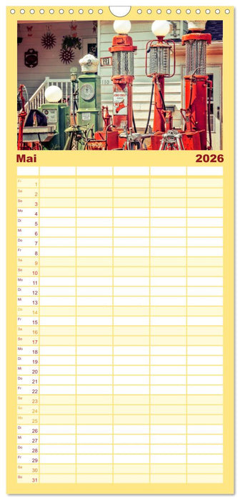 Nostalgie auf 2451 Meilen - Route 66 (CALVENDO Familienplaner 2026)