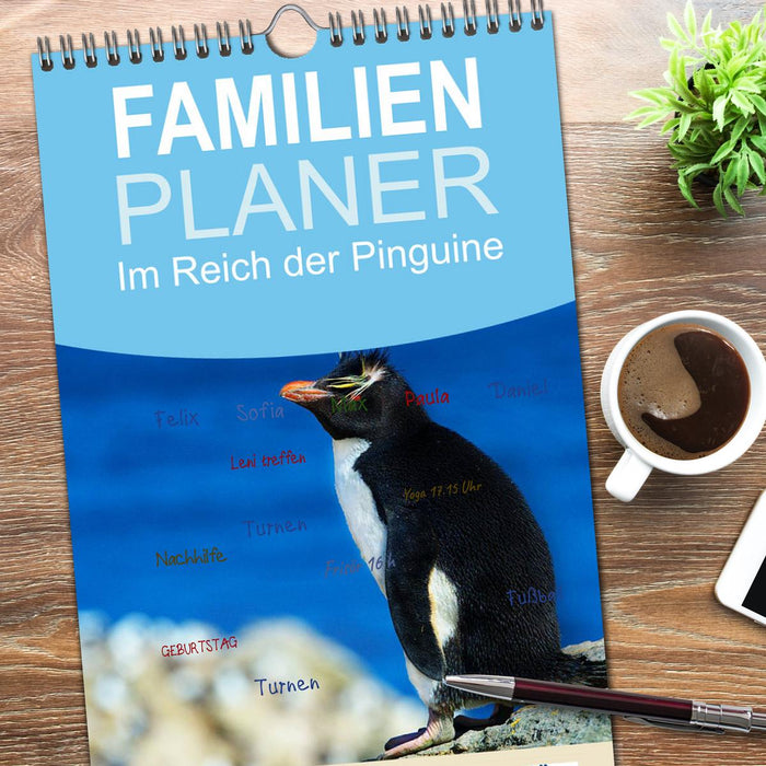 Im Reich der Pinguine (CALVENDO Familienplaner 2026)