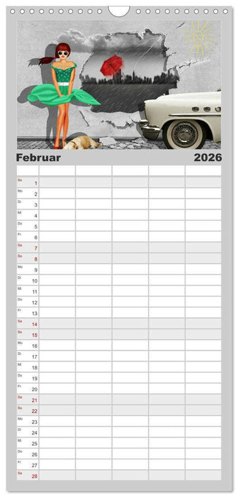 Street-Art in Digital-Art by Mausopardia (CALVENDO Familienplaner 2026)