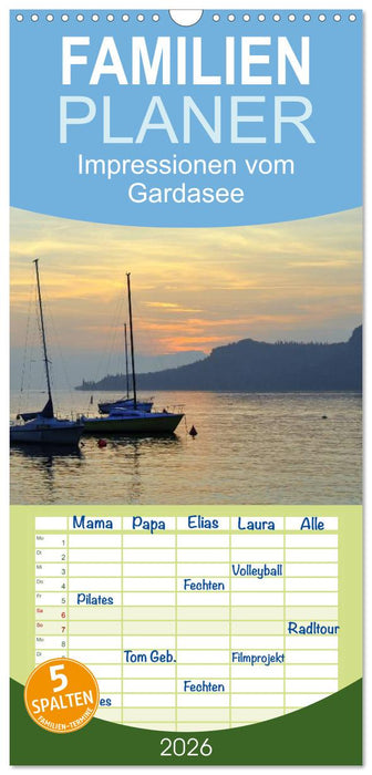 Impressionen vom Gardasee (CALVENDO Familienplaner 2026)