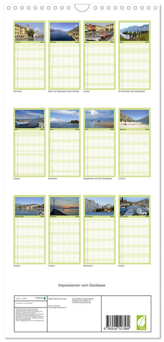 Impressionen vom Gardasee (CALVENDO Familienplaner 2026)