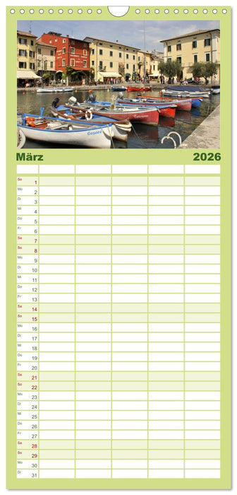 Impressionen vom Gardasee (CALVENDO Familienplaner 2026)