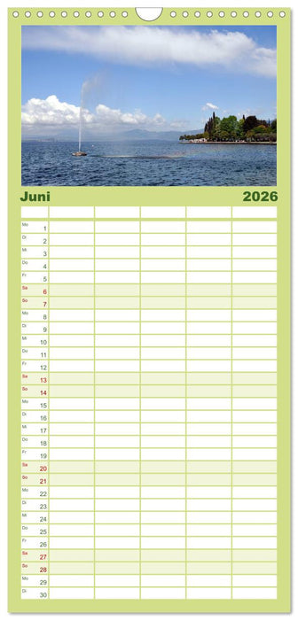 Impressionen vom Gardasee (CALVENDO Familienplaner 2026)