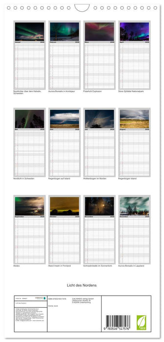 Licht des Nordens (CALVENDO Familienplaner 2026)