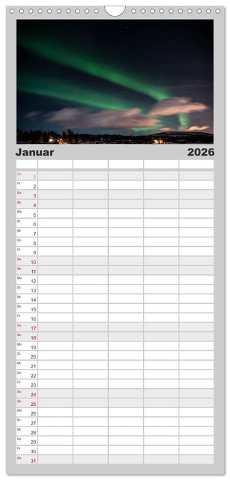 Licht des Nordens (CALVENDO Familienplaner 2026)