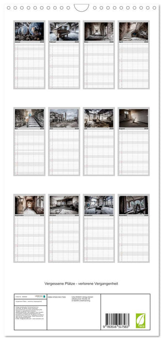 Vergessene Plätze - verlorene Vergangenheit (CALVENDO Familienplaner 2026)