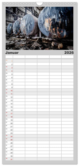 Vergessene Plätze - verlorene Vergangenheit (CALVENDO Familienplaner 2026)