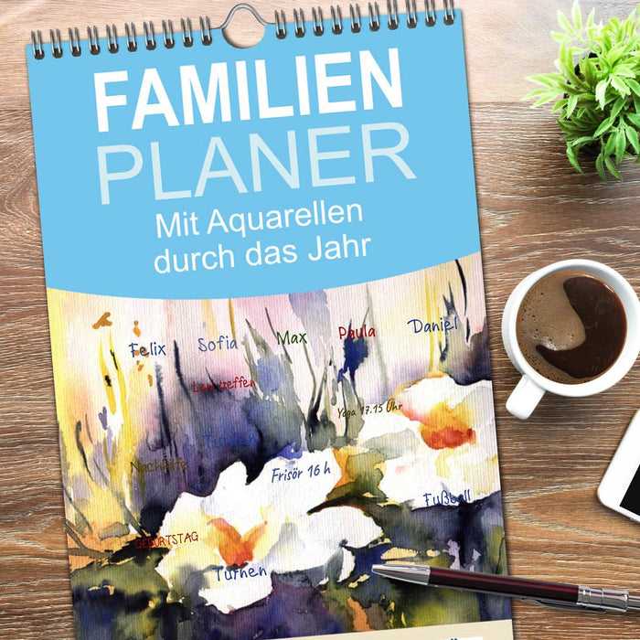 Mit Aquarellen durch das Jahr (CALVENDO Familienplaner 2026)