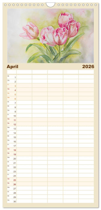 Mit Aquarellen durch das Jahr (CALVENDO Familienplaner 2026)