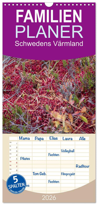 Schwedens Värmland (CALVENDO Familienplaner 2026)