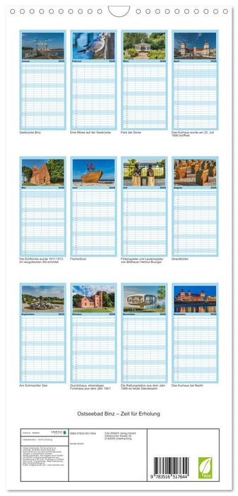 Ostseebad Binz – Zeit für Erholung (CALVENDO Familienplaner 2026)