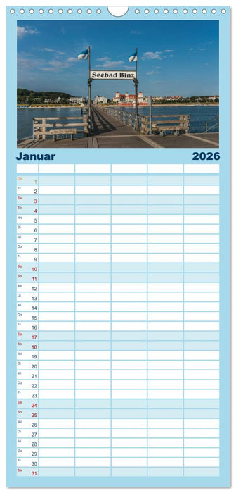 Ostseebad Binz – Zeit für Erholung (CALVENDO Familienplaner 2026)