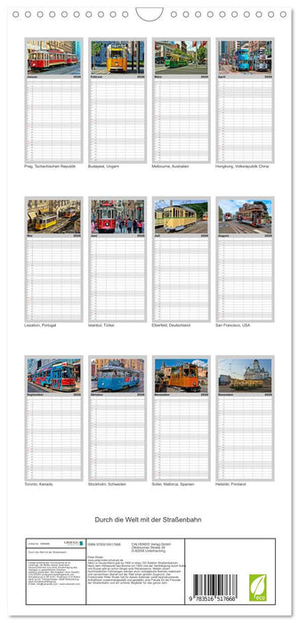Durch die Welt mit der Straßenbahn (CALVENDO Familienplaner 2026)