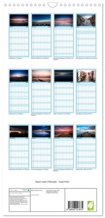 Noch mehr Föhrweh - Insel Föhr (CALVENDO Familienplaner 2026)