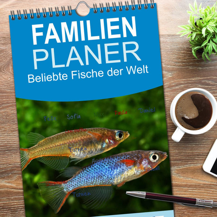 Beliebte Fische der Welt (CALVENDO Familienplaner 2026)