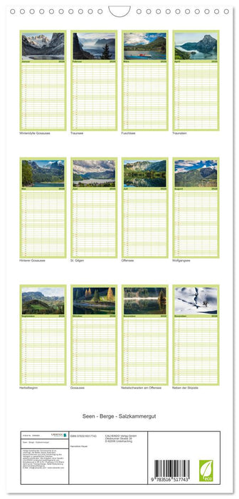 Seen - Berge - Salzkammergut (CALVENDO Familienplaner 2026)