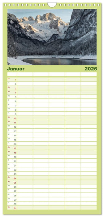 Seen - Berge - Salzkammergut (CALVENDO Familienplaner 2026)