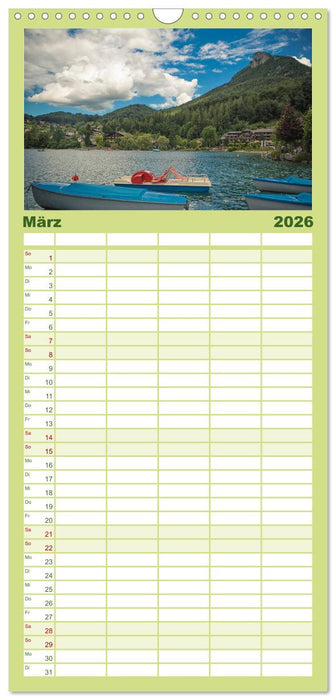 Seen - Berge - Salzkammergut (CALVENDO Familienplaner 2026)