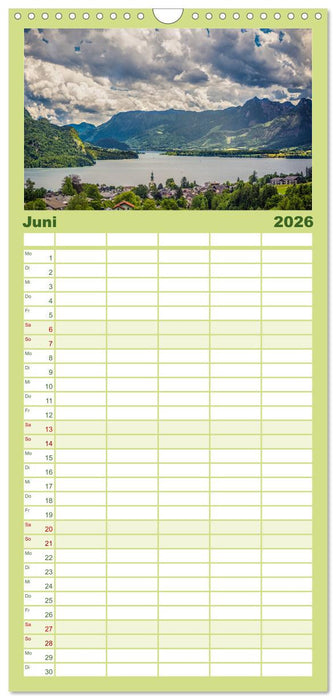 Seen - Berge - Salzkammergut (CALVENDO Familienplaner 2026)