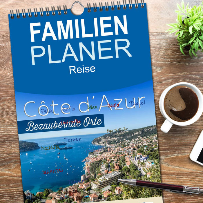 CÔTE D’AZUR Bezaubernde Orte (CALVENDO Familienplaner 2026)