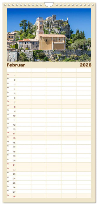 CÔTE D’AZUR Bezaubernde Orte (CALVENDO Familienplaner 2026)