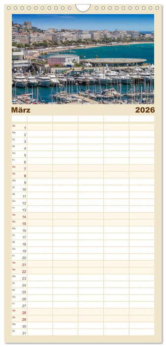 CÔTE D’AZUR Bezaubernde Orte (CALVENDO Familienplaner 2026)