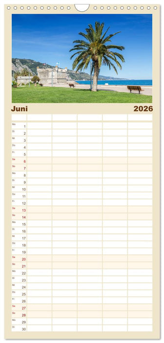 CÔTE D’AZUR Bezaubernde Orte (CALVENDO Familienplaner 2026)