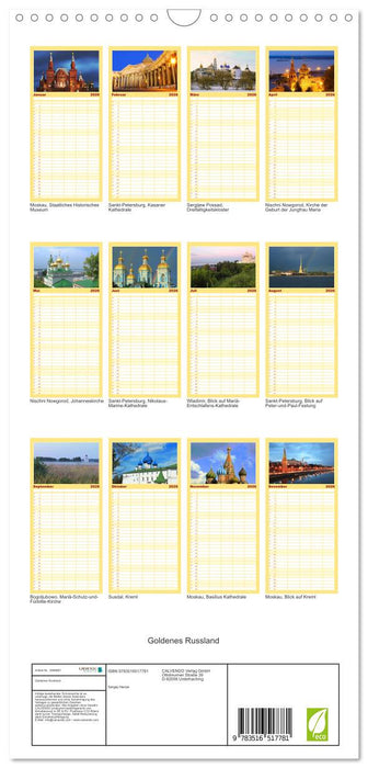 Goldenes Russland (CALVENDO Familienplaner 2026)
