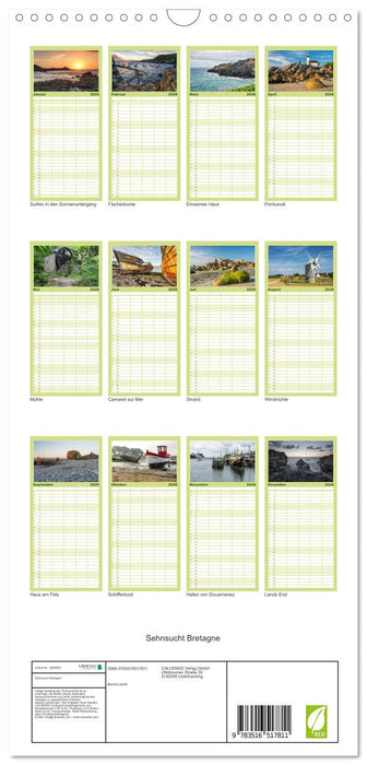 Sehnsucht Bretagne (CALVENDO Familienplaner 2026)