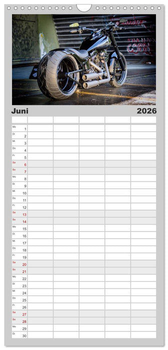 Exklusive Best of Fat Ass Custombike Edition, feinste Harleys mit fettem Hintern (CALVENDO Familienplaner 2026)