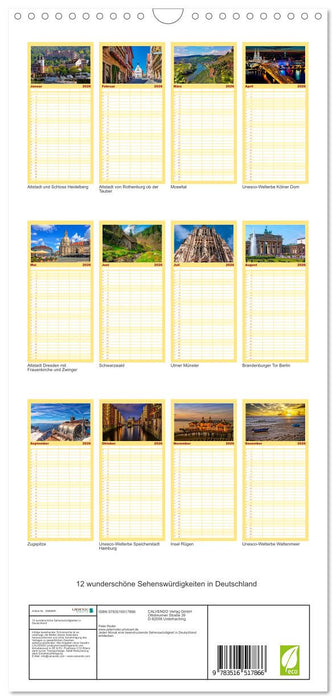12 wunderschöne Sehenswürdigkeiten in Deutschland (CALVENDO Familienplaner 2026)