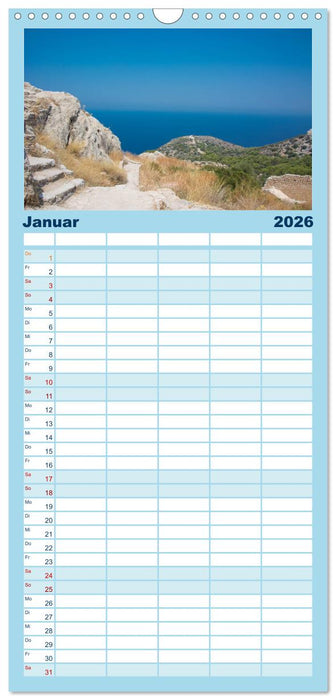 Rhodos - Traumhafter Süden (CALVENDO Familienplaner 2026)