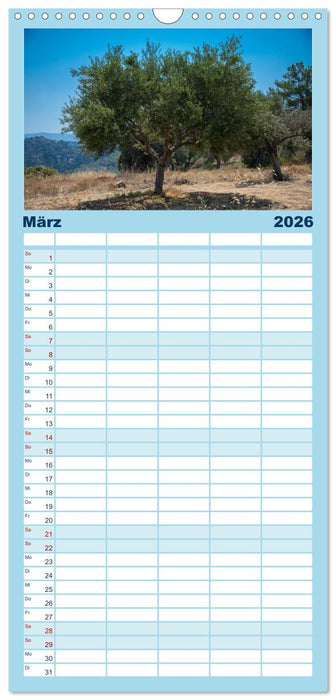 Rhodos - Traumhafter Süden (CALVENDO Familienplaner 2026)