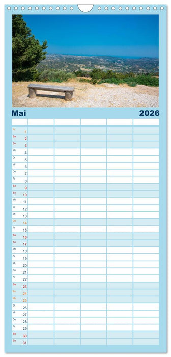 Rhodos - Traumhafter Süden (CALVENDO Familienplaner 2026)