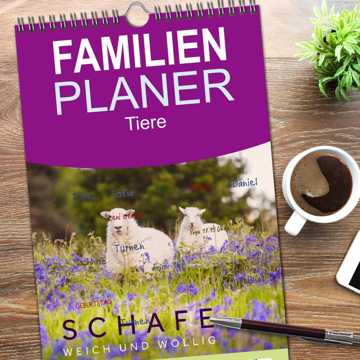Schafe - Weich und wollig (CALVENDO Familienplaner 2026)