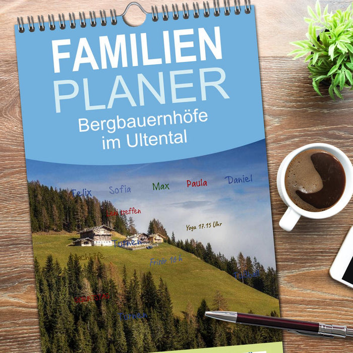 Bergbauernhöfe im Ultental (CALVENDO Familienplaner 2026)