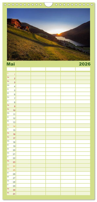 Bergbauernhöfe im Ultental (CALVENDO Familienplaner 2026)