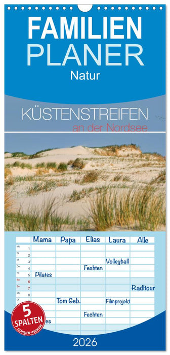 Küstenstreifen an der Nordsee (CALVENDO Familienplaner 2026)