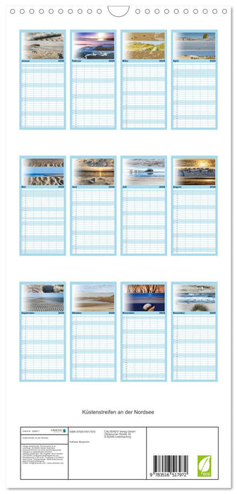 Küstenstreifen an der Nordsee (CALVENDO Familienplaner 2026)