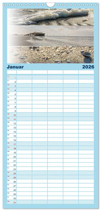 Küstenstreifen an der Nordsee (CALVENDO Familienplaner 2026)