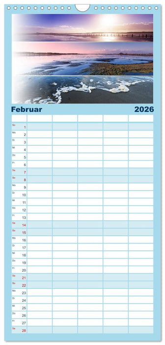 Küstenstreifen an der Nordsee (CALVENDO Familienplaner 2026)