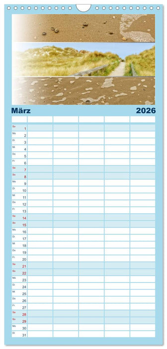 Küstenstreifen an der Nordsee (CALVENDO Familienplaner 2026)