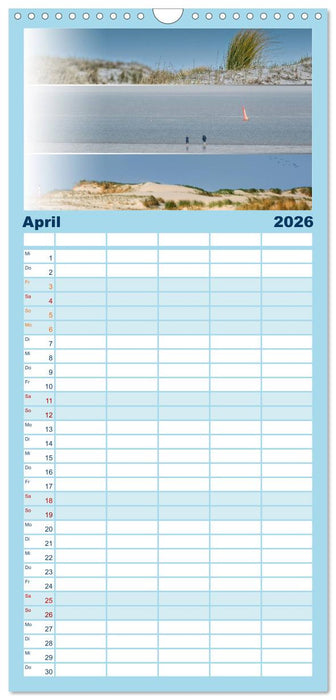 Küstenstreifen an der Nordsee (CALVENDO Familienplaner 2026)