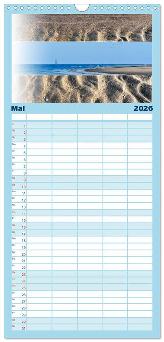 Küstenstreifen an der Nordsee (CALVENDO Familienplaner 2026)