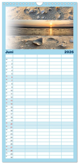 Küstenstreifen an der Nordsee (CALVENDO Familienplaner 2026)