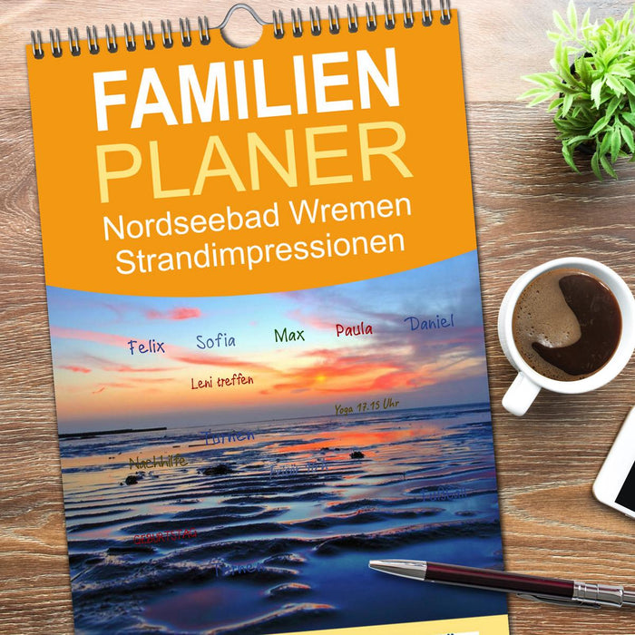 Nordseebad Wremen - Strandimpressionen (CALVENDO Familienplaner 2026)