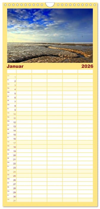 Nordseebad Wremen - Strandimpressionen (CALVENDO Familienplaner 2026)