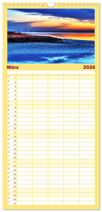 Nordseebad Wremen - Strandimpressionen (CALVENDO Familienplaner 2026)