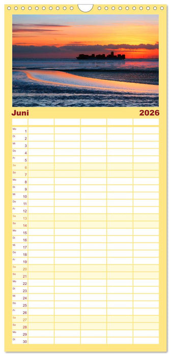 Nordseebad Wremen - Strandimpressionen (CALVENDO Familienplaner 2026)